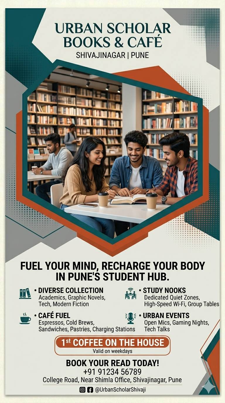 Urban Scholar Books & Café' in Shivajinagar